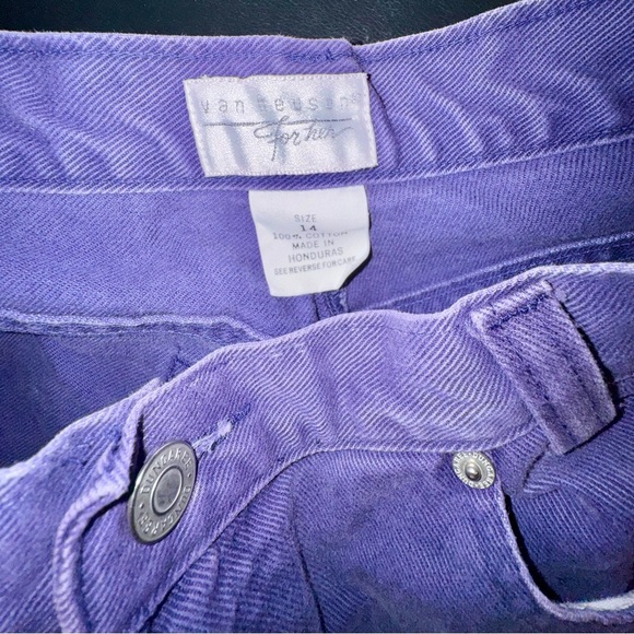 Vintage Van Heusen For Her Women's High Rise Mom Jeans - Purple - Picture 7 of 10